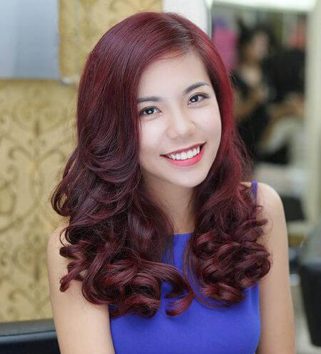Thuốc Nhuộm Tóc Màu Đỏ Tím Sáng Rượu Vang Light Red Violet Hair Dye Cream