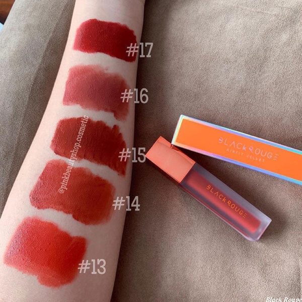 Bảng màu son Black Rouge Ver 3 đầy đủ