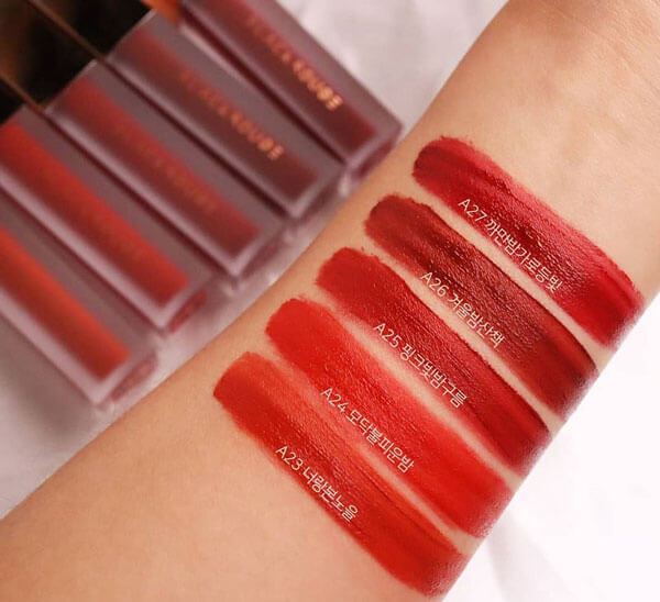 Bảng màu Black Rouge Ver 5 đầy đủ 5 màu