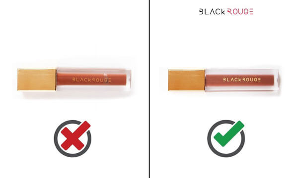 Son Black Rouge fake được in với chất liệu dễ bong tróc, trong khi hàng chính hãng có dải hologram sáng rõ, độ sắc nét cao.
