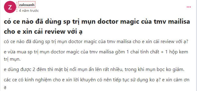 Mỹ phẩm Doctor Magic có tốt không webtretho