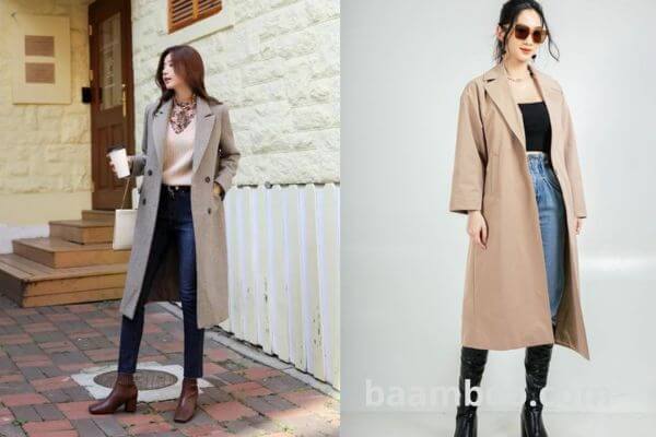 Áo blazer dài với quần skinny jean và boot cổ cao ao-blazer-dai-4