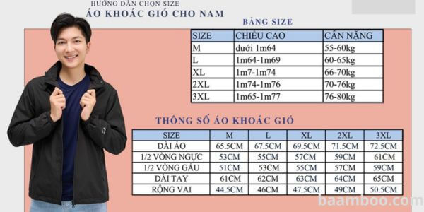 Bảng size áo khoác nam chuẩn nhất với vóc dáng của người Việt Nam
